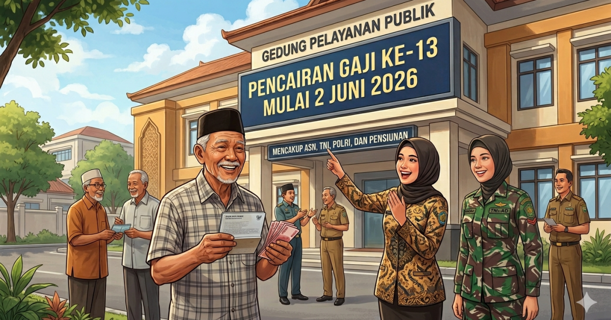 Ilustrasi gaji ke-13 ASN 2026. (Foto: Gemini / Dayfri)