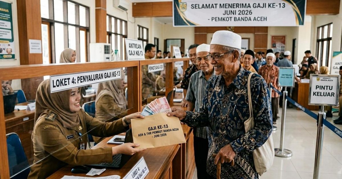Gaji Ke-13 ASN Banda Aceh Mulai Dicairkan, Rp25 Miliar Disiapkan untuk Ribuan Penerima