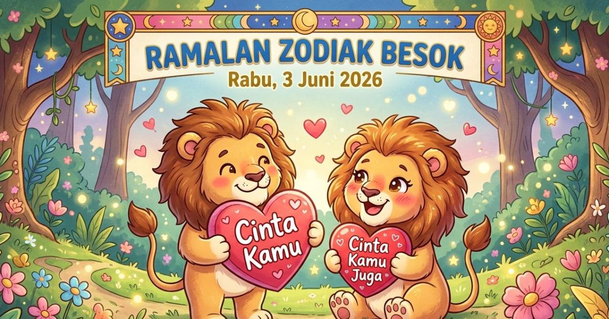 Ilustrasi Ramalan Zodiak cinta untuk Besok Rabu, 3 Juni 2026. (Gambar Gemini AI)