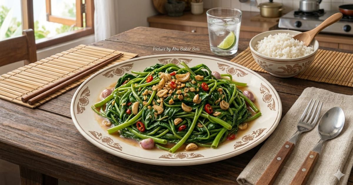 Resep Tumis Kangkung Bawang Putih Super Enak, Masakan Desa Sederhana yang Bikin Nasi di Rumah Cepat Habis