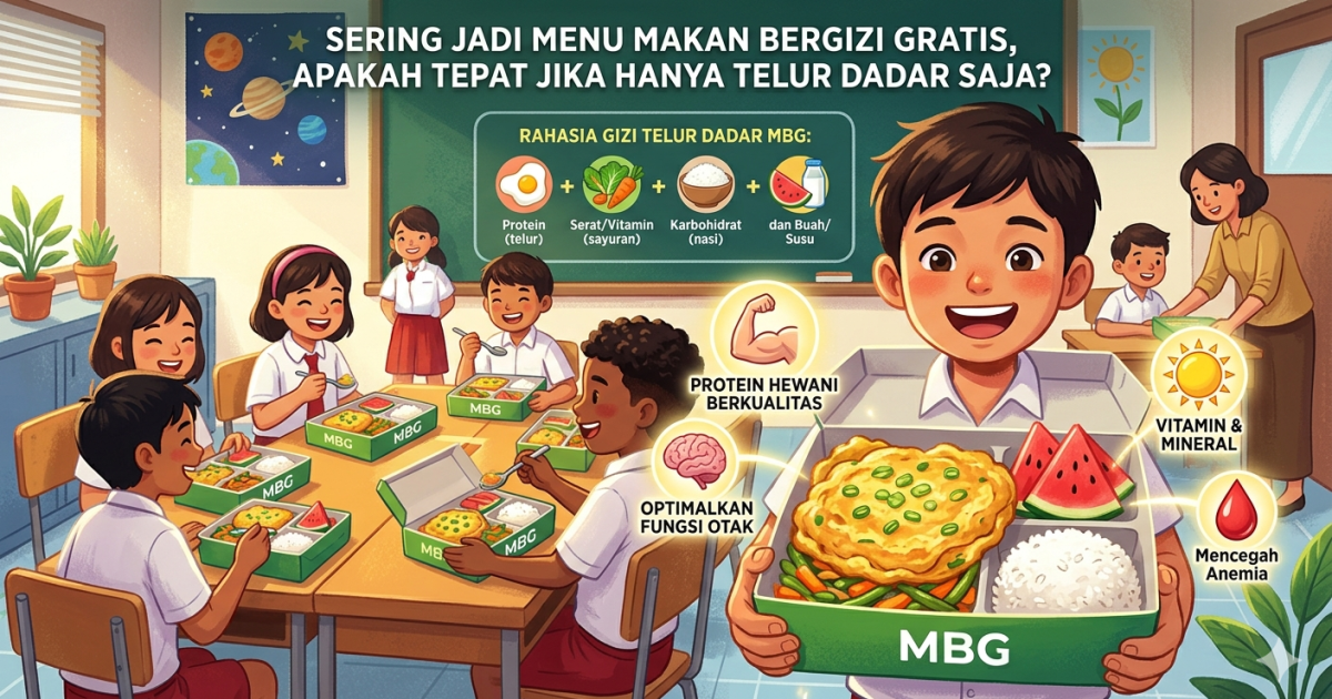 Sering Jadi Menu Makan Bergizi Gratis, Apakah Sepiring Telur Dadar Cukup Memenuhi Gizi Anak?