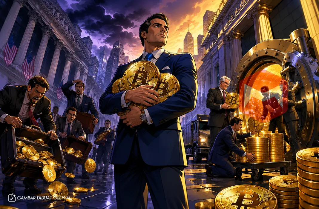 Ilustrasi: Tren Berlawanan: Investor Institusional Besar Justru Tingkatkan Kepemilikan Bitcoin di Tengah Penjualan Besar Wall Street