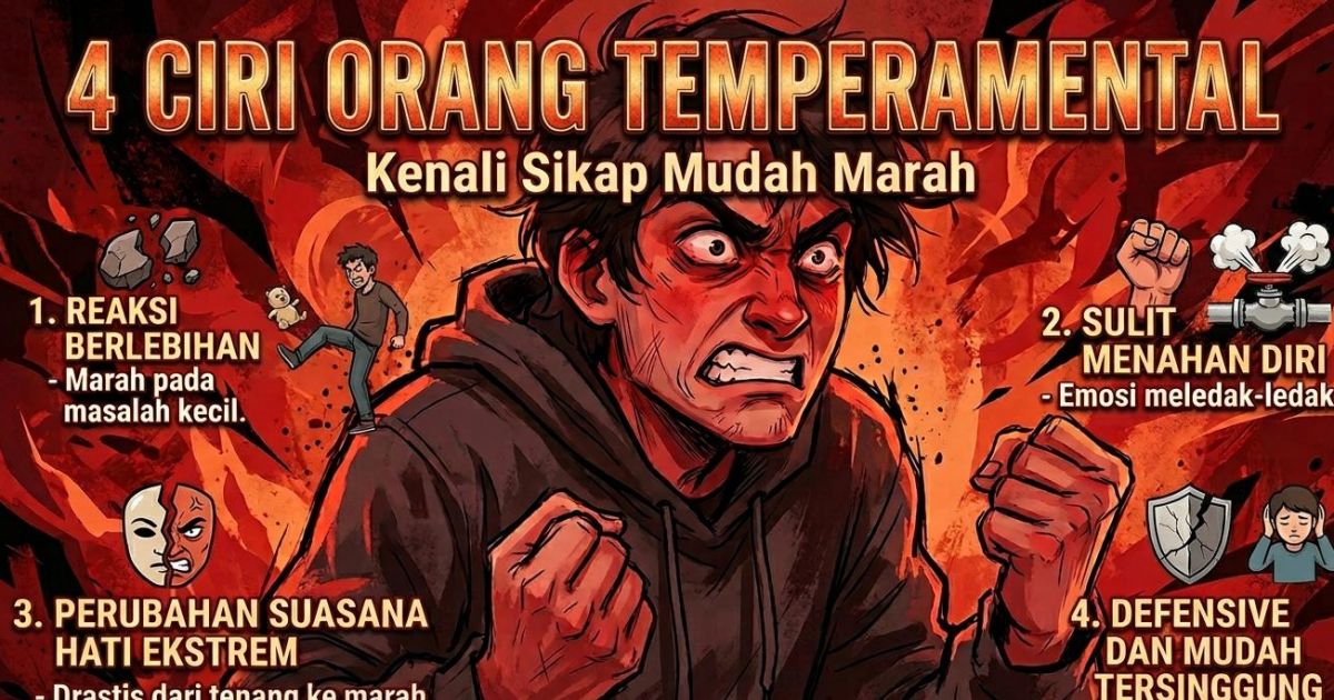 Ilustrasi ciri orang temperamental. (Foto: Gemini / Dayfri)