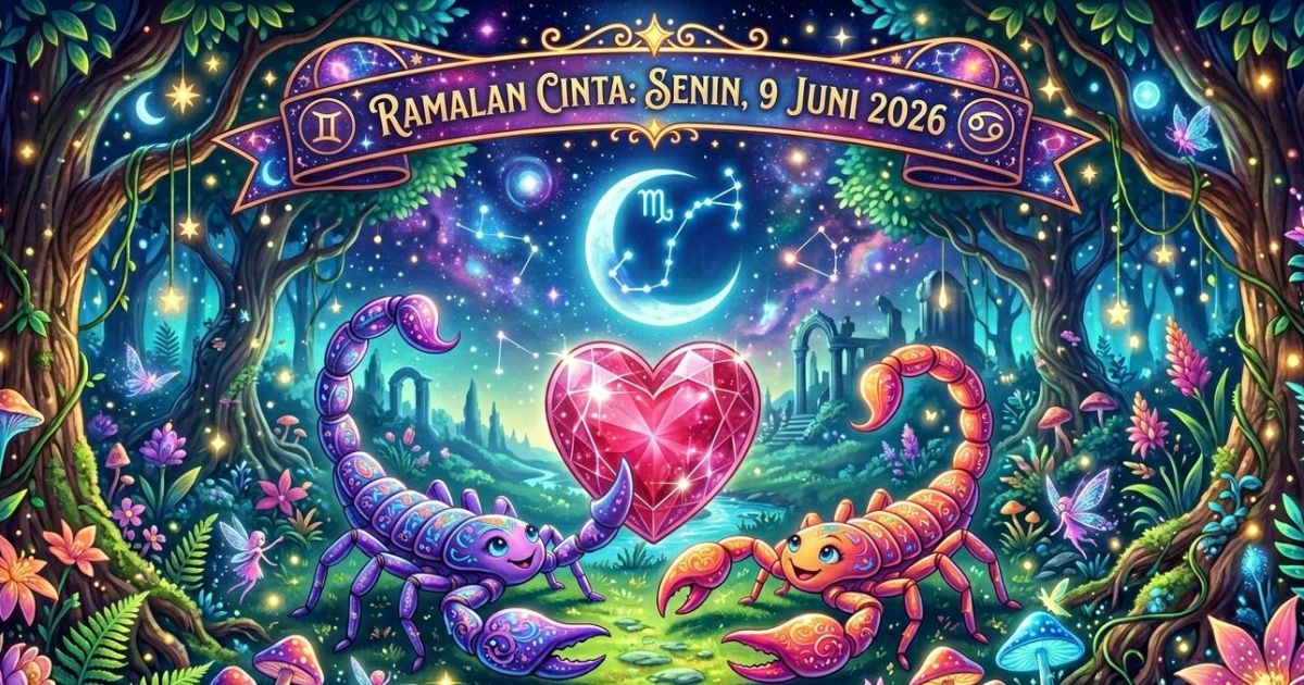 Ramalan Cinta Leo hingga Scorpio 9 Juni 2026. (Gemini AI)