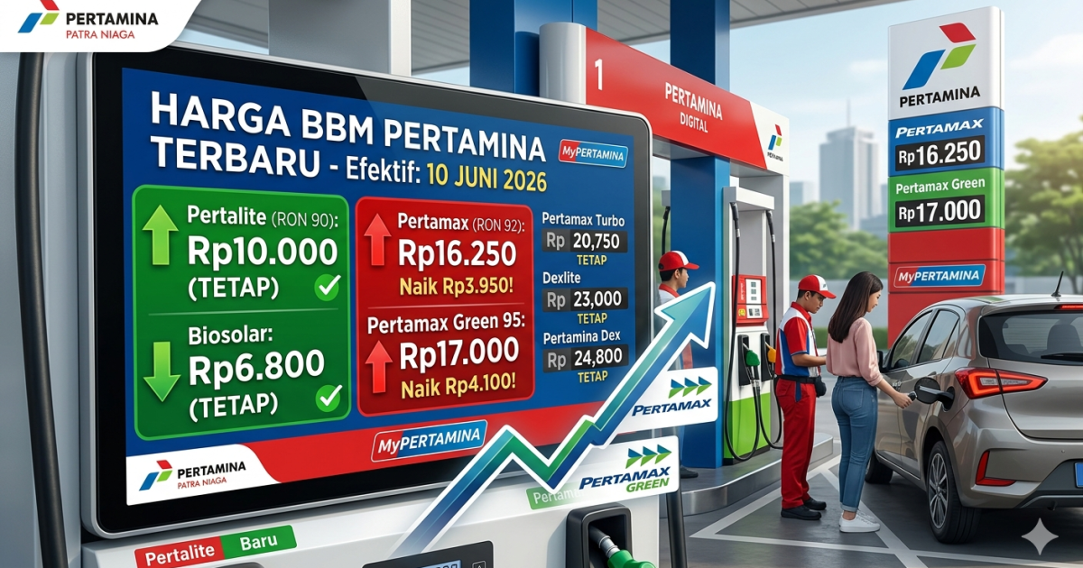 Resmi Naik! Cek Daftar Harga BBM Hari Ini di SPBU Pertamina Seluruh Indonesia, Ada yang Naik Signifikan