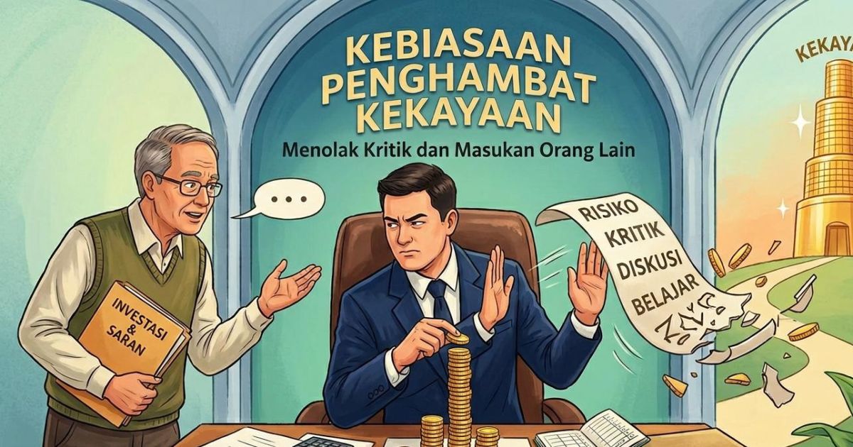 Ilustrasi kebiasaan yang sulit kaya. (Gemini / Dayfri)