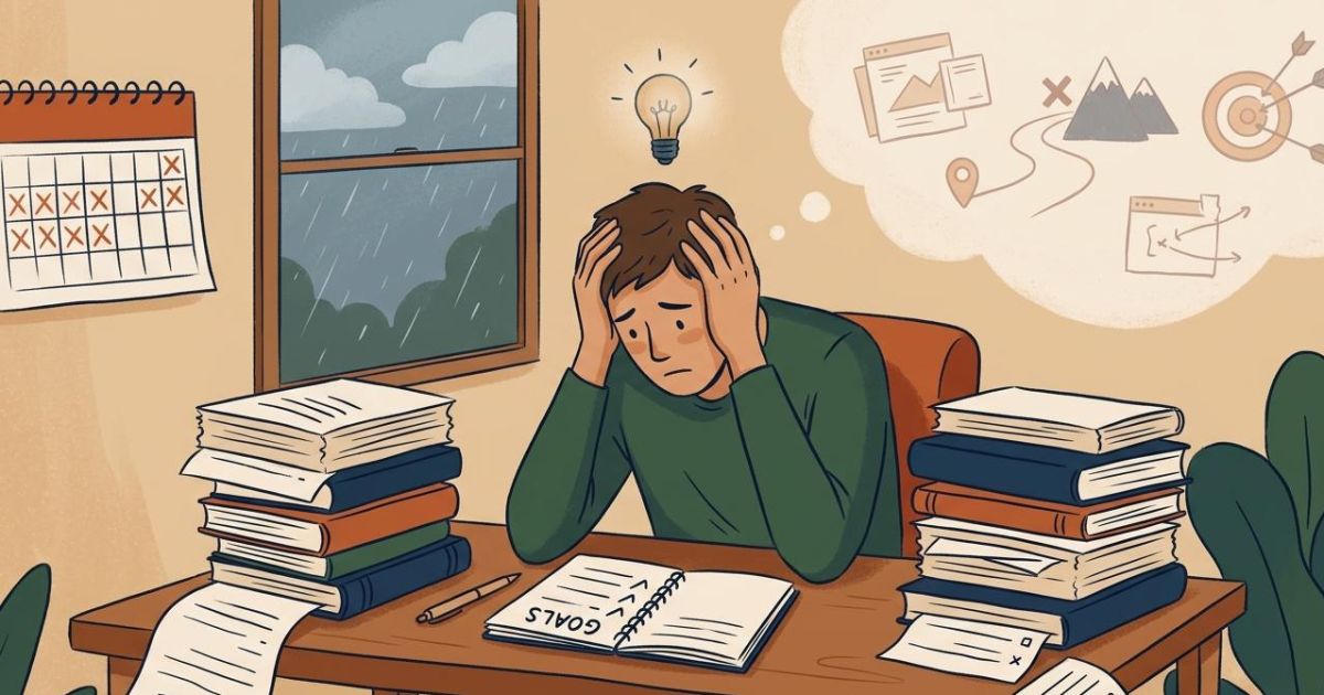 Ilustrasi motivasi menurun. (Gemini / Dayfri)