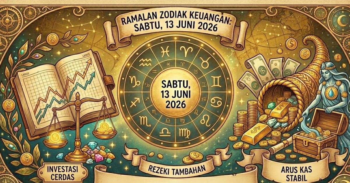 Ilustrasi ramalan zodiak Sabtu, 13 Juni 2026. (Gemini / Dayfri)