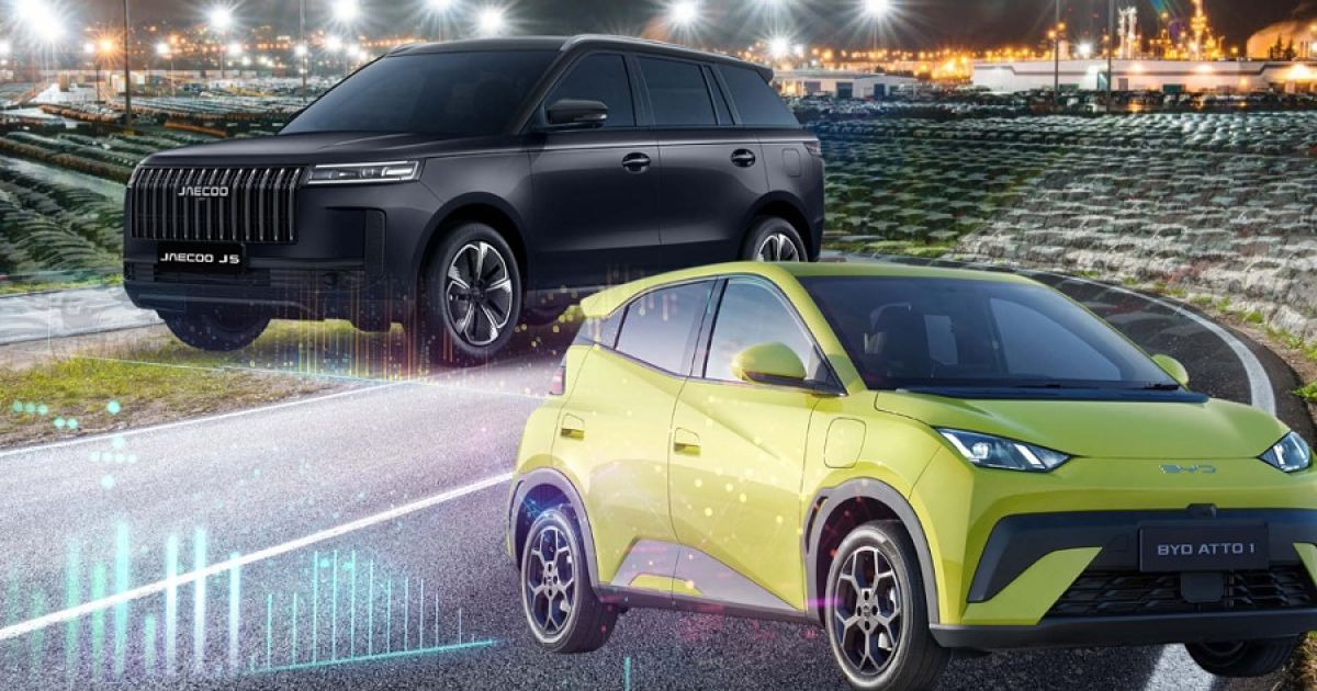 Penjualan Mobil Listrik Melonjak, Jaecoo J5 EV Terlaris, BYD Atto 1 Anjlok (Foto: Diolah dari Berbagai Sumber oleh Bloomberg Technoz)