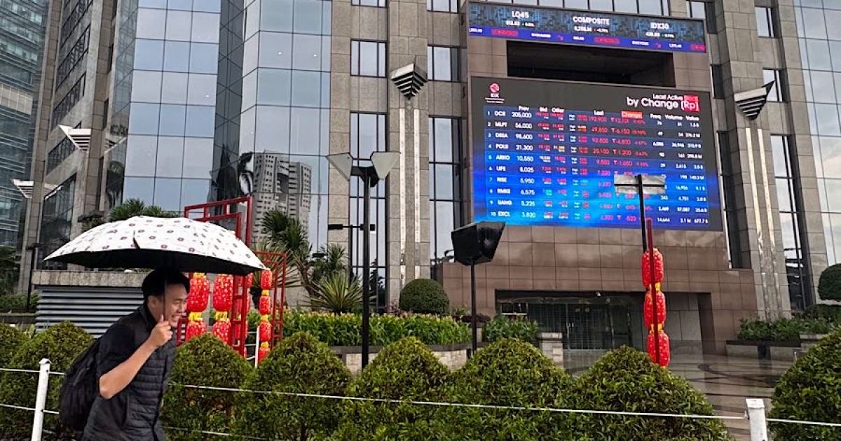 Layar pergerakan harga saham (IHSG) di Bursa Efek Indonesia (BEI) pada 29 Januari 2026 silam. (Foto: Bloomberg Technoz/Andrean Kristianto)