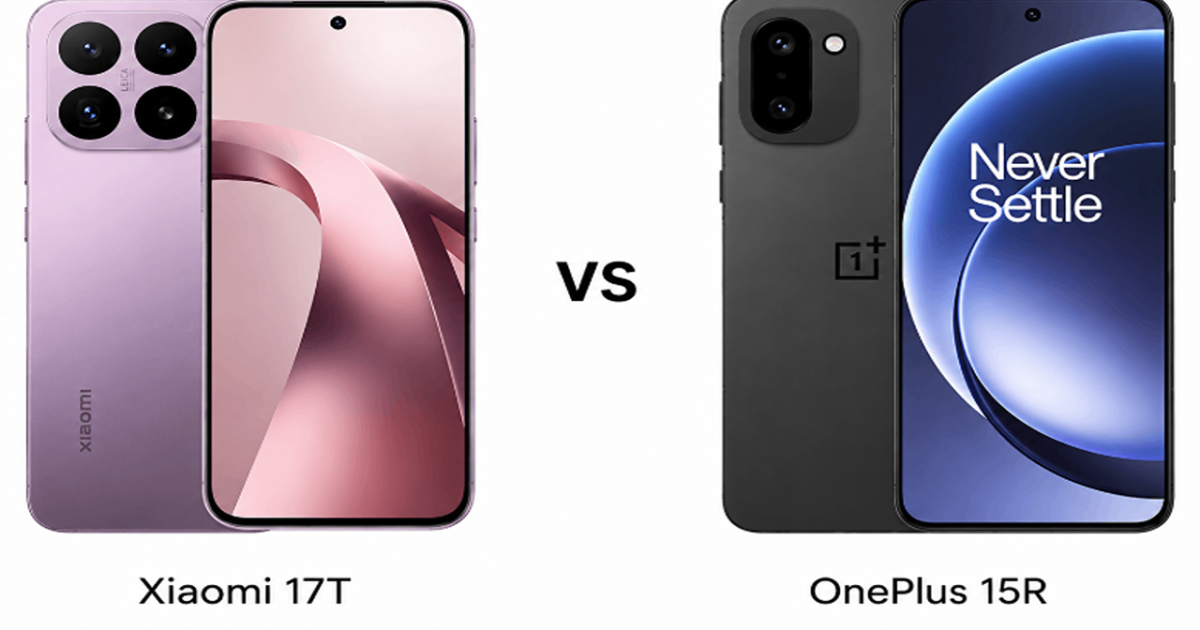 Duel smartphone Xiaomi 17T vs OnePlus 15R (Foto: Gizmo China)