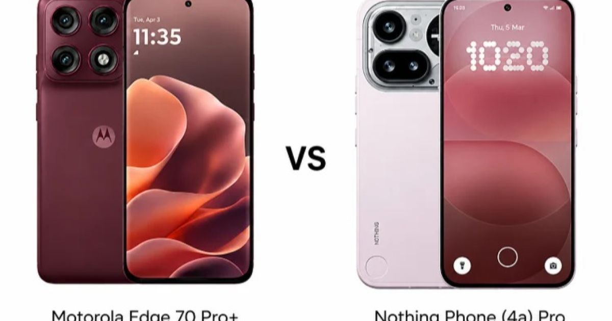 Smartphone Motorola Edge 70 Pro+ Vs Nothing Phone (4a) Pro (Foto Gizmo China)