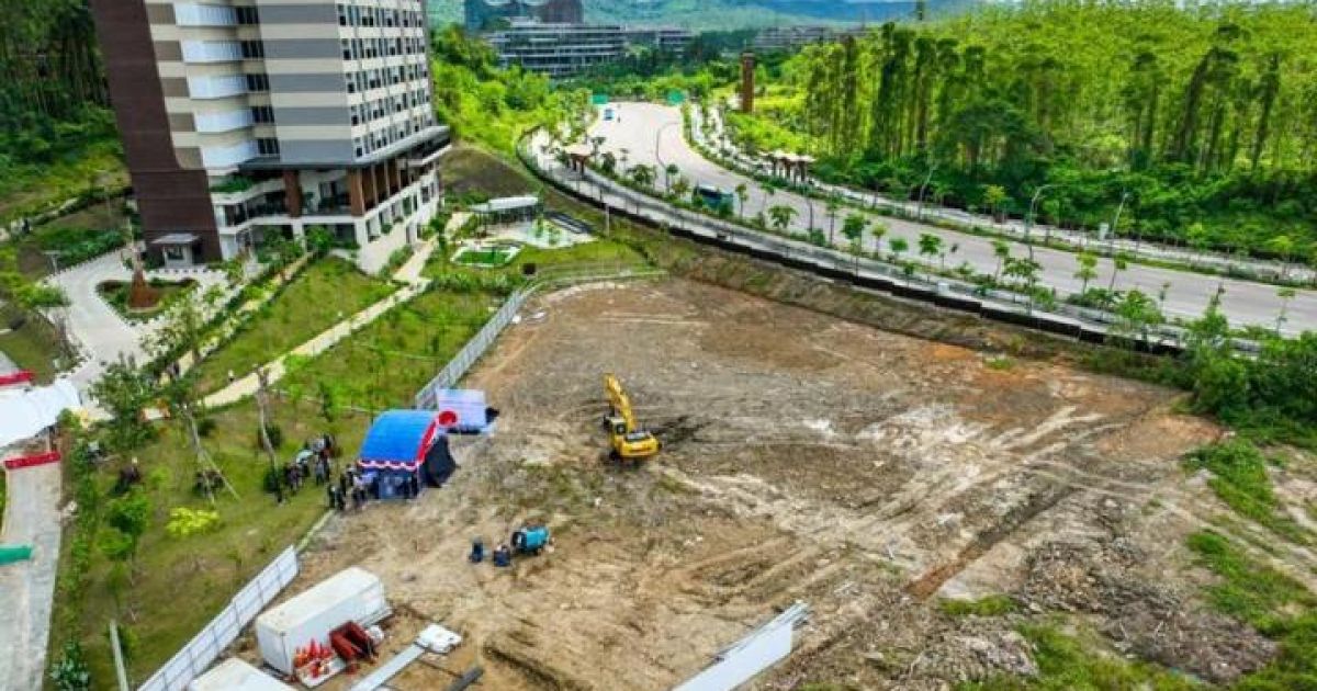 Otorita Ibu Kota Nusantara (IKN) bersama Pemerintah Korea Selatan melakukan groundbreaking Smart City Cooperation Center (SCCC). (Foto: dok. Humas Otorita Ibu Kota Nusantara)