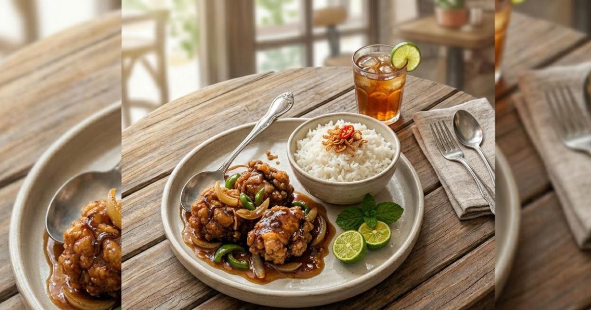 Ilustrasi ide jualan makanan, resep ayam goreng mentega. (Gemini / Dayfri)