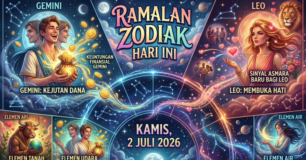 Ramalan Zodiak Hari Ini Kamis 2 Juli 2026