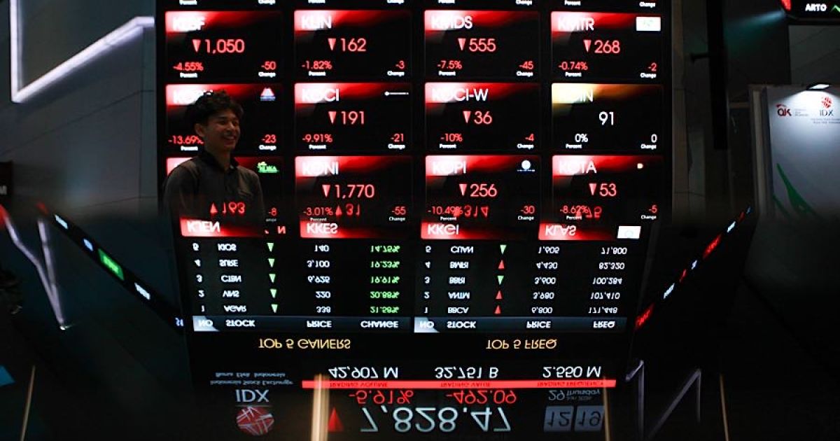 Layar yang menampilkan data IHSG Year to Date Sepanjang Tahun 2026 (Foto: Bloomberg)