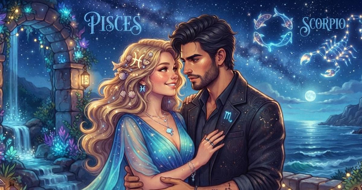 Ilustrasi Pisces bersama dengan Scorpio. (Gemini)