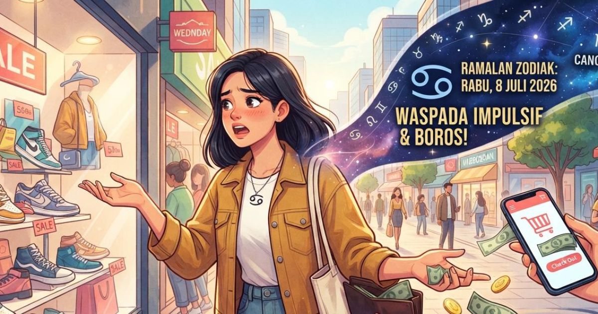 Ilustrasi Ramalan Keuangan Zodiak Rabu 8 Juli 2026. (Gemini / Dayfri)