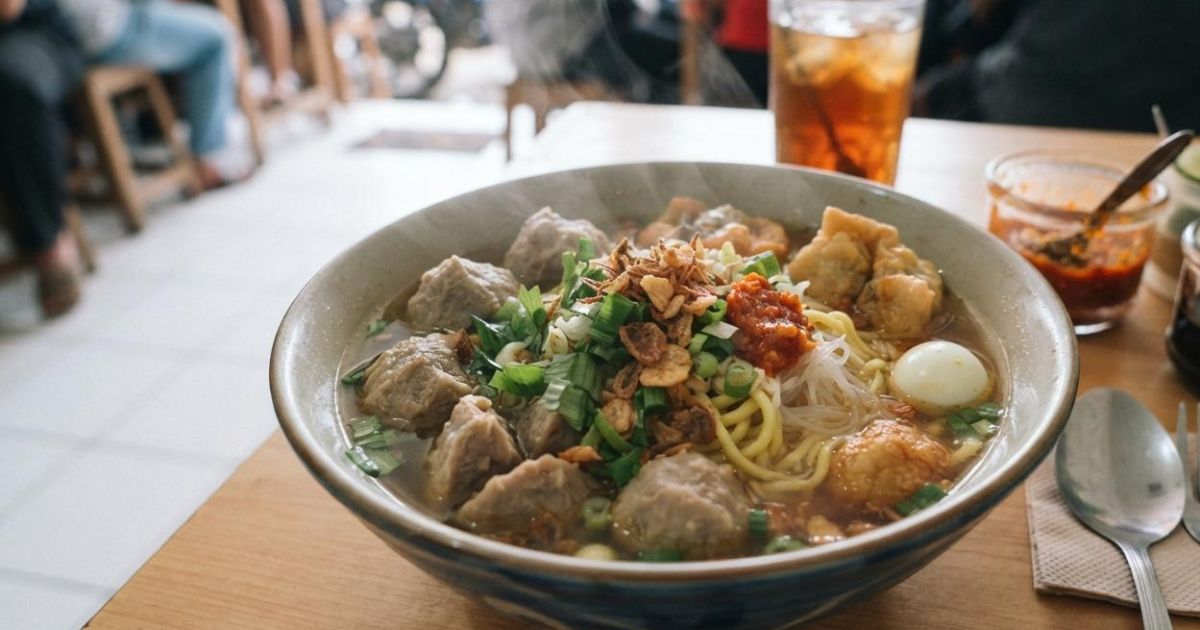 Ilustrasi resep bakso. (Bisnis Market / Dayfri)