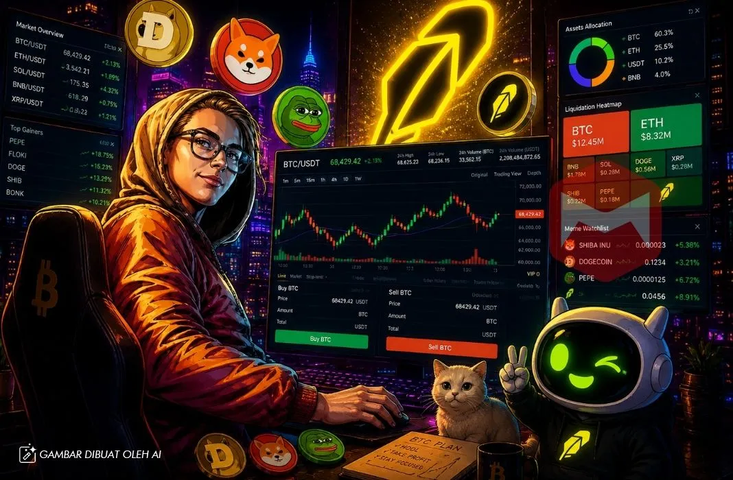 Ilustrasi: Robinhood Chain Bersinar: AI CryptoiZ Ungkap Potensi Meme Coin Baru