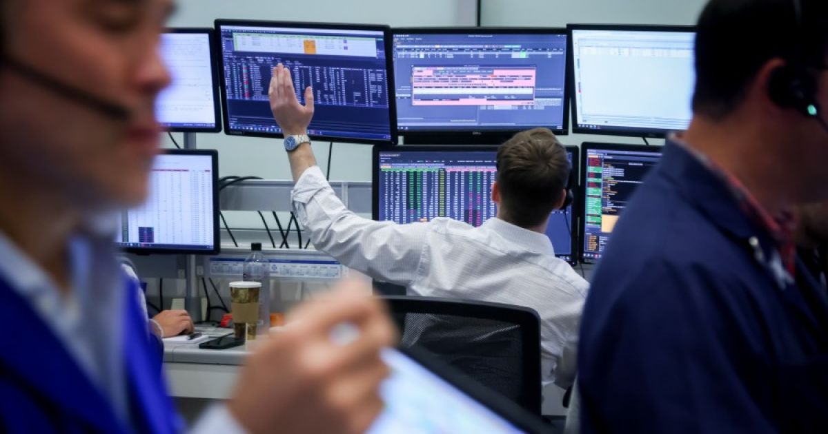 Suasana pasar saham AS Wall Street. (Foto: Bloomberg)