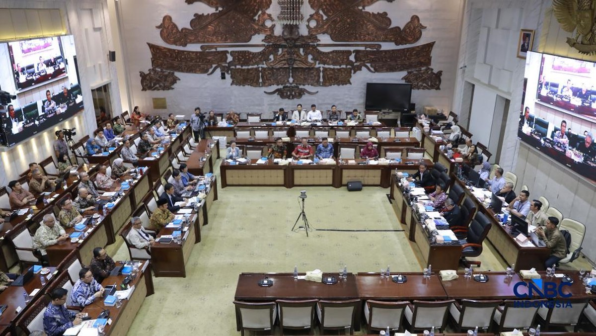 Foto: Ilustrasi Rapat kerja di Komisi XI DPR RI (CNBC Indonesia/Muhammad Sabki)