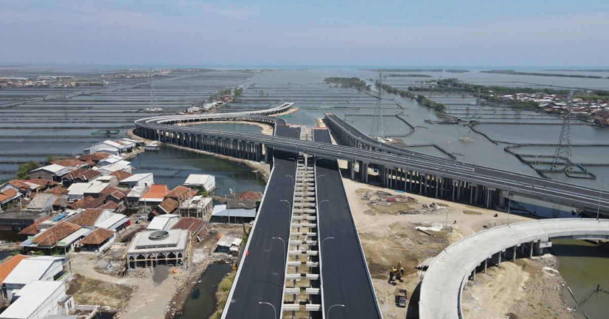 Proyek Jalan Tol SemarangDemak PTPP. (Dok ptpp.co.id via Bloomberg Technoz)