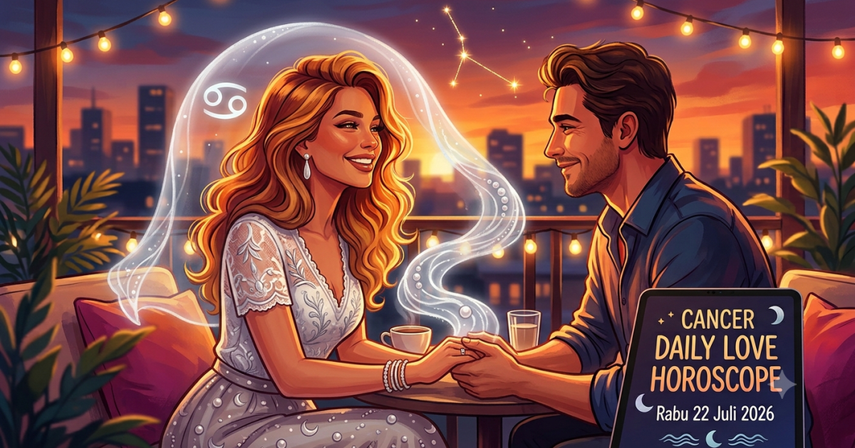 Momen Buka-Bukaan Hati! Ramalan Asmara Zodiak Cancer Besok Rabu 22 Juli 2026: Intuisimu Makin Tajam, Siap-Siap Makin Dekat!