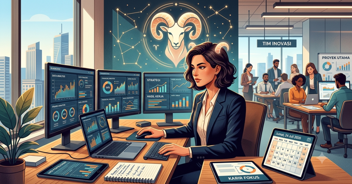 Ramalan Karir Zodiak Aries Hari Ini Jumat 24 Juli 2026