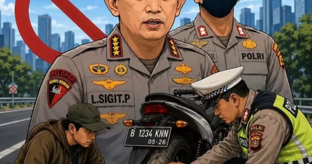 Aturan tentang ban gundul yang dikabarkan akan kena tilang lalu lintas. [Foto: Instagram/@jejak_kalsel]