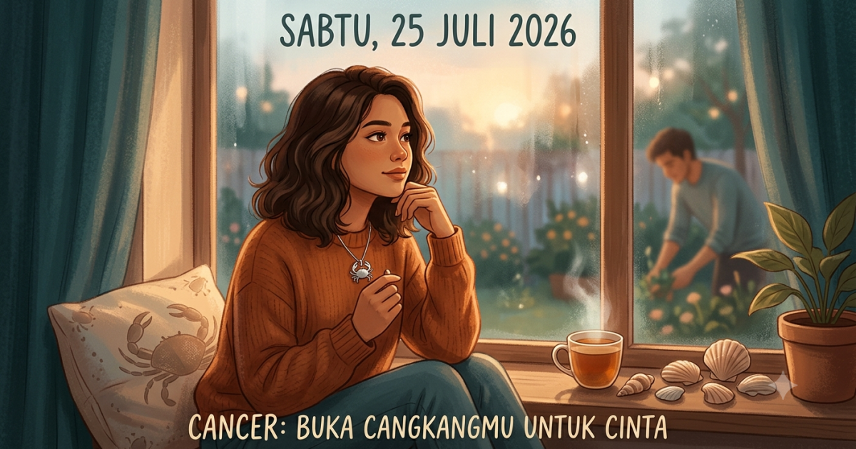 Ramalan Asmara Zodiak Cancer Hari Ini, Sabtu 25 Juli 2026