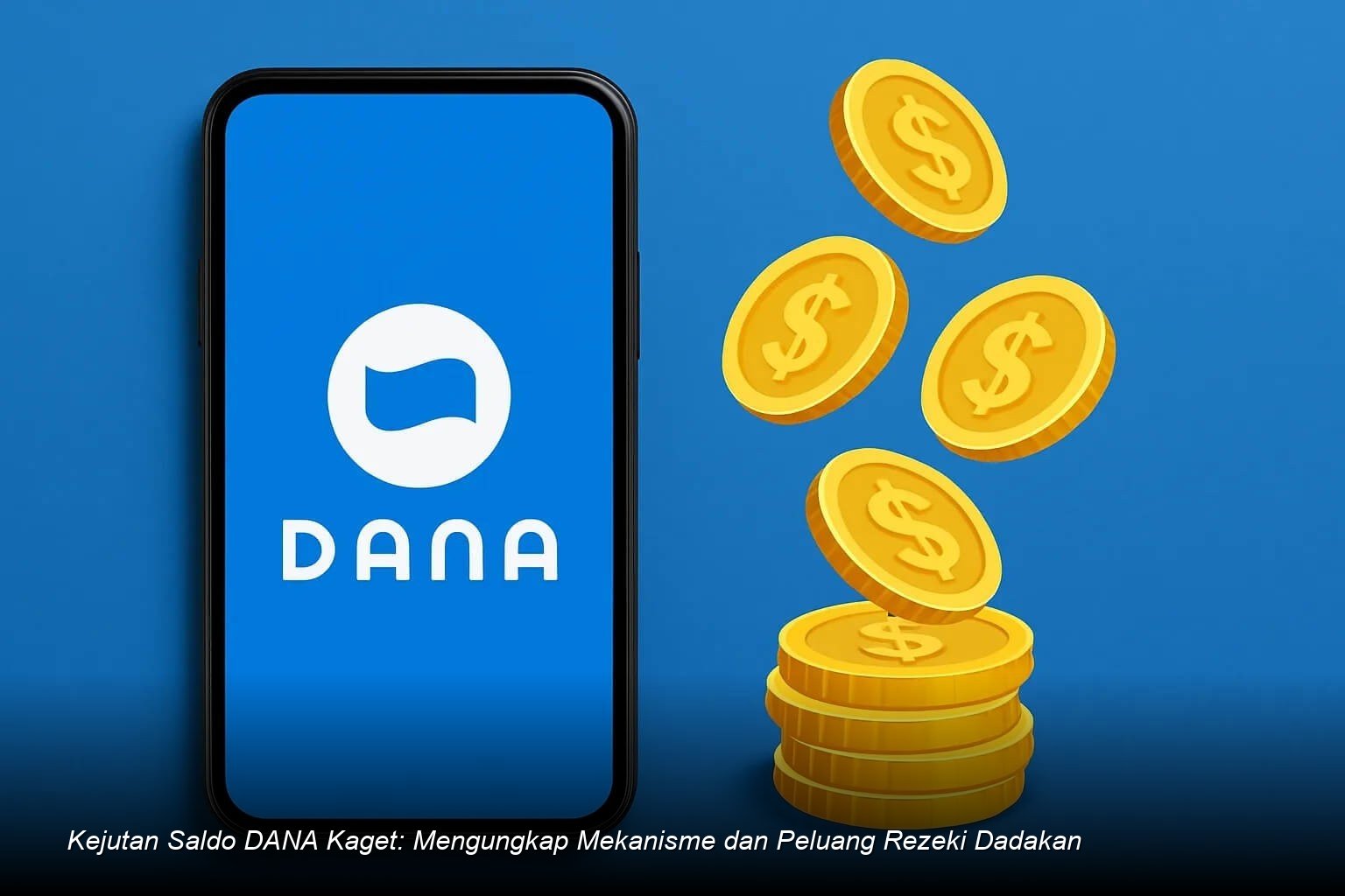 Tampilan notifikasi ponsel yang menunjukkan notifikasi penambahan saldo DANA dari sebuah tautan berbagi.