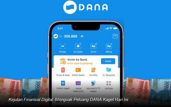 Tampilan notifikasi saldo DANA yang baru saja masuk di layar smartphone.