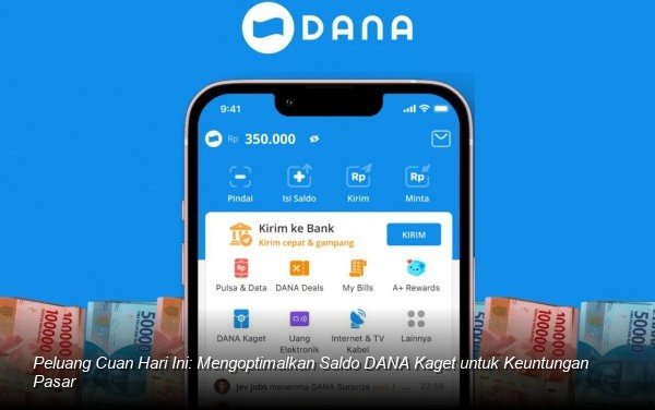 Tangan memegang ponsel menampilkan notifikasi saldo DANA Kaget yang siap dikonversi menjadi investasi.