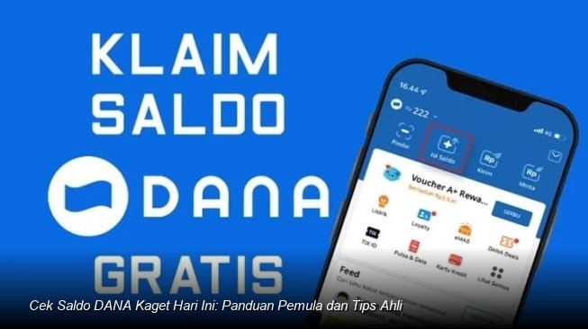 Tampilan notifikasi saldo DANA Kaget masuk di layar ponsel pintar.