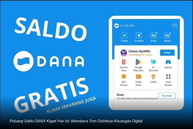 Tampilan notifikasi saldo DANA Kaget muncul di layar ponsel pintar yang sedang dipegang oleh seseorang.