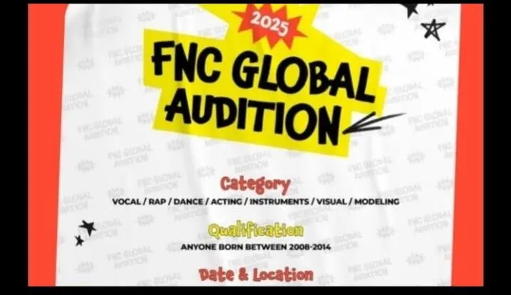Siap-siap! FNC Entertainment siap mencari bintang melalui FNC Global Audition, Siapapun Bisa Ikutan Loh!