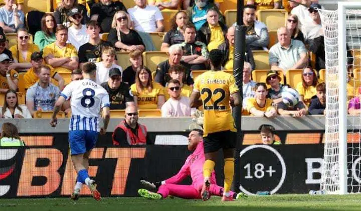 MERINDING! Gol Welbeck dan Gruda Bikin Brighton Raih Kemenangan 2-0 Atas Wolves
