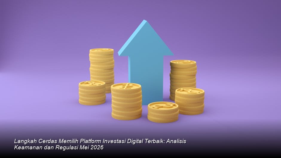 Grafik batang emas yang menunjukkan peningkatan stabilitas investasi di atas latar belakang layar aplikasi keuangan digital yang modern.