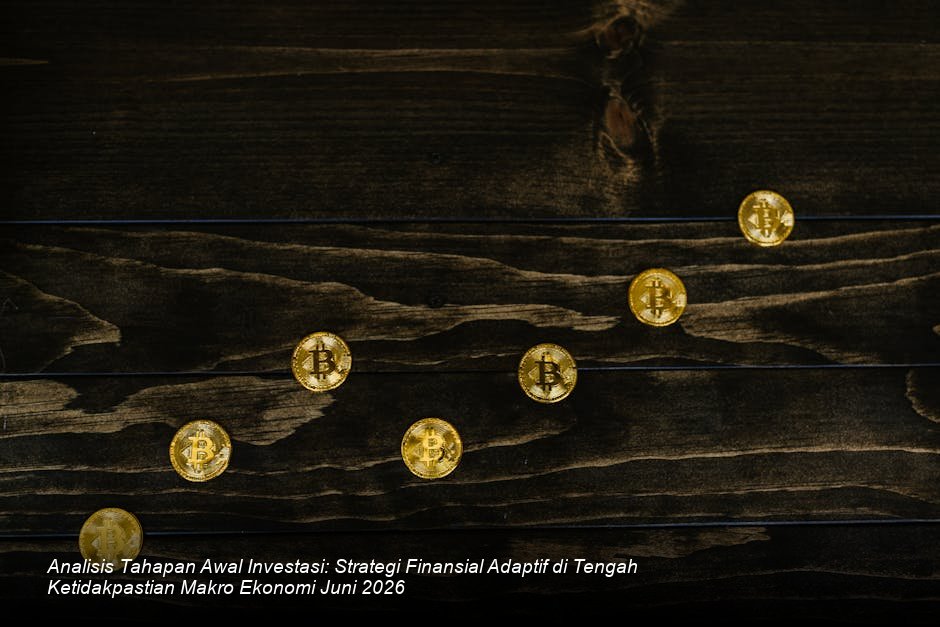 Visualisasi grafik pertumbuhan investasi berupa garis tren yang menanjak tajam di atas latar belakang pasar saham global.