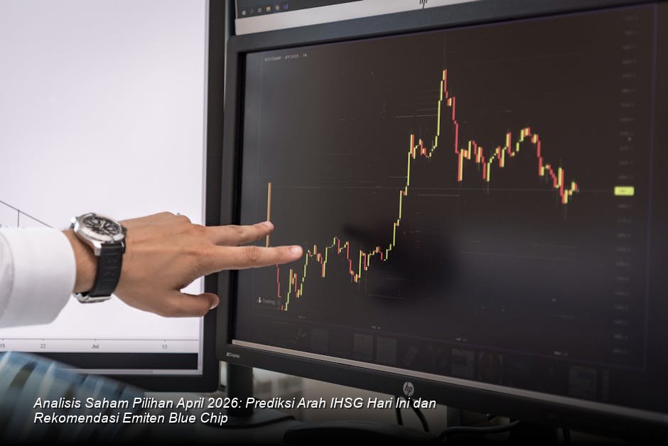 Visualisasi grafik saham berwarna hijau yang menunjukkan tren kenaikan progresif di atas latar belakang ruang trading bursa saham modern.
