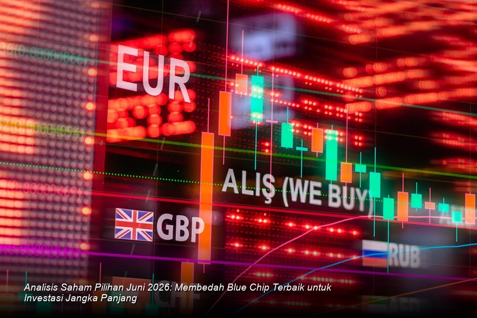 Visualisasi chart saham berwarna hijau cerah menunjukkan tren kenaikan stabil di atas rata-rata pergerakan selama enam bulan terakhir.
